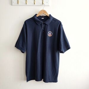 ⭐️ Vintage C.I.A USA Logo Navy Blue Polo Shirt – Forest & Hue – Size XL